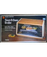 Vintage Sealed Black &amp; Decker Toast-R-Oven Broiler Model-TR050 Faux Wood... - $195.99