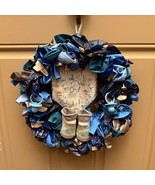 14" Boy Baby Shower Balloon Wreath for Door and Home Decor - $55.00