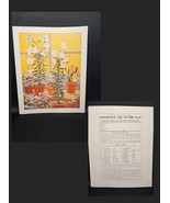 Vintage 1924 Lamar &amp; Burton Easter Lilies Sunday School Attendance Card ... - $21.86