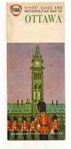 Fina Street Guide &amp; Metropolitan Map Ottawa Canadian Petrofina 1962 - $13.86