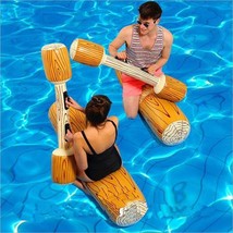 (2) Pack Inflatable Battle Logs Pool Floats Summer Party Toy--FREE SHIPPING! - £15.78 GBP