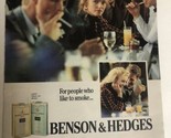 vintage Benson &amp; Hedges Cigarettes Print Ad Advertisement 1989 PA1 - $6.92