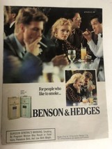 vintage Benson &amp; Hedges Cigarettes Print Ad Advertisement 1989 PA1 - £5.43 GBP
