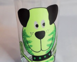 Vintage Cartoon Green Dog Drinking Glass Tumbler 5 5/8&quot; EX++ - $14.80