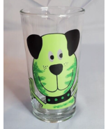 Vintage Cartoon Green Dog Drinking Glass Tumbler 5 5/8&quot; EX++ - £11.19 GBP