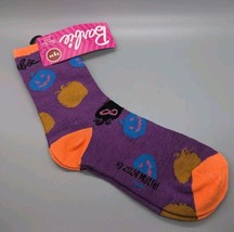 Barbie Halloween Socks Purple Blue Pumpkins Kids 9-2.5 Viral Mattel (E) - £3.85 GBP