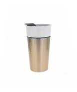 Starbucks Hybrid Champagne Ceramic Stainless Steel Tumbler Travel Mug 12 OZ - £37.73 GBP