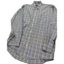 Gitman Bros Men Shirt Long Sleeve Button Up Pocket Green Blue Medium M - £23.51 GBP