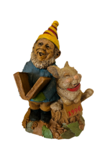 Tom Clark Gnome elf Figurine sculpture SIGNED Cairn Happy New Year 1996 Andy vtg - £31.52 GBP