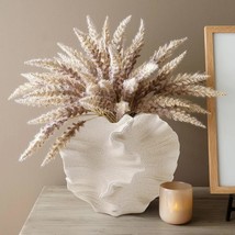 White Ceramic Vase For Modern Home Decor, Ceramic Coral Flower Vase, White +Big - £29.43 GBP