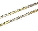Double curb Unisex Chain 14kt Yellow and White Gold 279542 - £1,284.37 GBP
