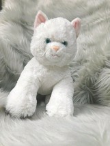 Build a Bear Cat Kitten Blue Eyes Fluffy White Kitty 15&quot; Plush Soft Stuf... - £14.23 GBP