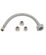 Homewerks 7233-12-38-5 Universal Stainless Steel Toilet Connector Kit, 12&quot; - £9.51 GBP