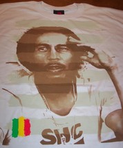 Bob Marley Flag Stripes T-Shirt Mens Medium New Zion Rootswear - £15.71 GBP