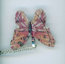 Moda Handmade Arcobaleno Colorato Farfalla Ciondolo Con Collana - £21.71 GBP