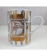 Vintage Dept 56 Christmas Time December 25 White &amp; Gold 4&quot; Coffee Cup - €11,03 EUR