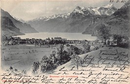 Switzerland~Brunnen Mit URIROTSTOCK~1905 Photo Postcrd - £8.18 GBP