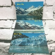 Vintage Glacier Bay Alaska Scenic Postcards Scalloped Edge Lot Of 3 Collectible  - £7.77 GBP