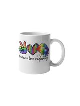 Love Peace Equality Rainbow dripping Lips Great Gift 15 Oz Ceramic Mug - £19.94 GBP