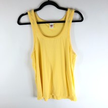 Re/Done Hanes Womens Tank Top Sleeveless Scoop Neck Pullover Solid Yellow S - £39.18 GBP