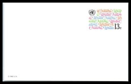 1982 United Nations Postal Card - 13c, New York Usa X4 - £2.37 GBP