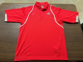 Ohio State Buckeyes Men’s Red/Gray Polo Shirt - Nike FitDry - XL - £10.38 GBP