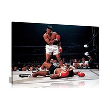 Muhammad Ali Boxing Sonny Liston Canvas Wall Art Picture Print (18x12in)  - $48.00
