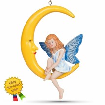 Moon Fairy Outdoor Hanging Decor for Girls, 9&quot; Fairies Figurines Miniatures - £5.21 GBP