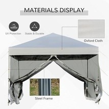 10&#39; x 10&#39; Pop Up Canopy with Removable Sidewalls Mesh Curtains Carrying Bag Whit - £678.98 GBP