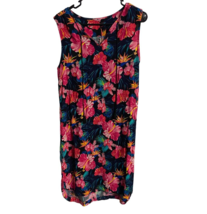 Unbranded Beach Cover up Girls L 12/14 Pink Floral  Tropical Print V neck - £7.51 GBP