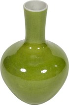 Vase Globular Globe Medium Colors May Vary Lime Green Variable Ceramic Handmade - £275.73 GBP