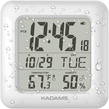 Digital Clock With Large LCD Screen Temperature &amp; Humidity Display White NEW - £44.26 GBP