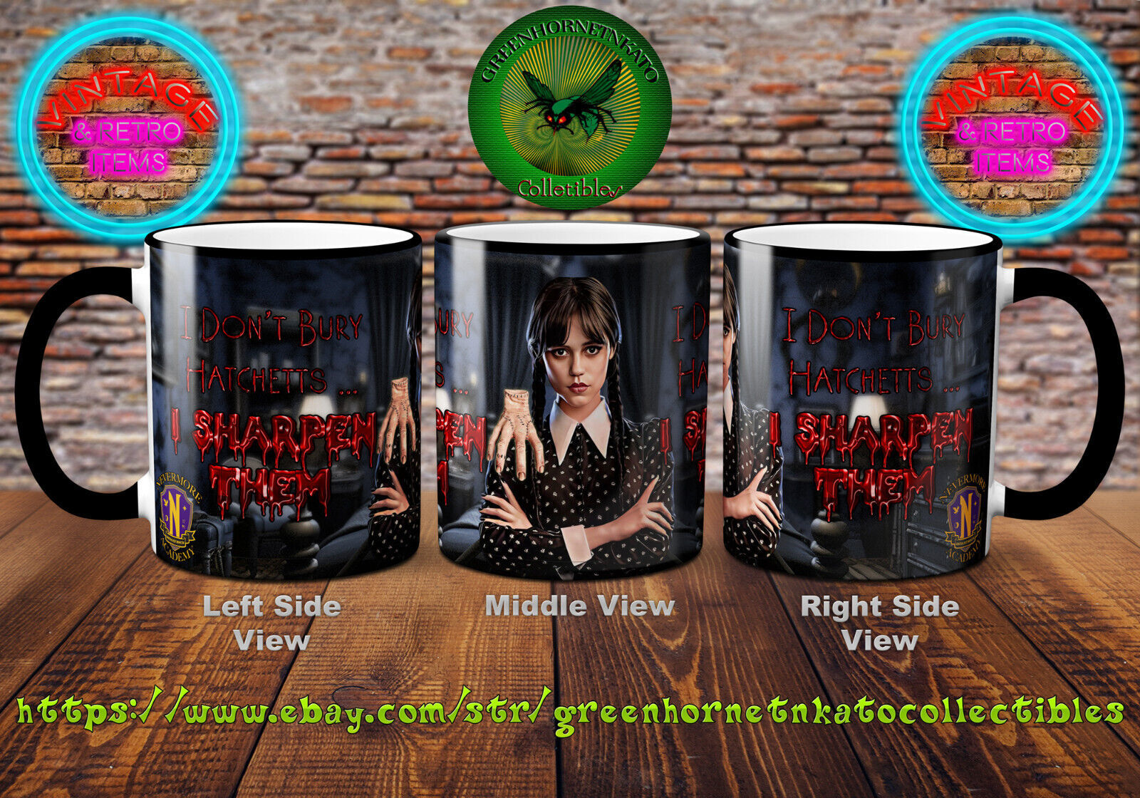 WEDNESDAY ADDAMS TV Show I Don't Bury Hatchets Custom Design 11oz Beverage Mug