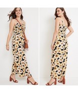MAURICES smocked black/yellow floral boho jumpsuit size xs summer casual  - €23,87 EUR