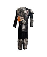 Iron Skull Ninja Kids Light Up Halloween Costume Jumpsuit Mask 12-14 Large - £8.41 GBP