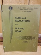 1973 Rules and Regulations Governing Nursing Homes Per DSHS in Washington State - £28.83 GBP