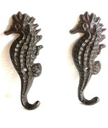 NEW CAST IRON SEAHORSE NAUTICAL HOOK HANGER DECOR - SALTWATER DECOR - 1 ... - £11.36 GBP