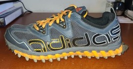Adidas Men&#39;s Shoes Sz.8 Spell Out Torsion System Gray Orange Sneakers Rare - $50.04