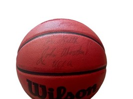 SIGNED Inscribed John Wooden Basketball NCAA Reaction Game Ball UCLA image 5