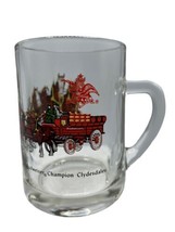 Budweiser Mug Cup Beer Coffee Champion Clydesdales Horse Anheuser Busch Glass - $20.00