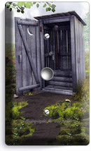 COUNTRY RUSTIC OUTHOUSE FARM TOILET LIGHT DIMMER CABLE WALL PLATE ROOM A... - $209.29 MXN
