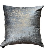 Soho Studio Gold Metallic &amp; Blue Aqua Square Pillow Throw Decor Luxury 2... - $2,438.30 MXN