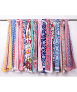 Cotton Scarf For Women Indian Floral Print Beach Wrap Cover Up Sarong 5pcs - $20.91 CAD+