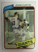 John Curtis Signed Autographed 1980 Topps Baseball Card - San Francisco ... - £11.80 GBP