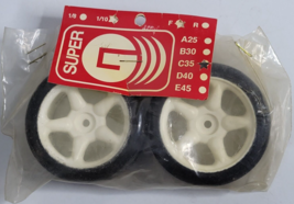 Vintage Super G 1/10 Front Tires (2) Wheels C35 RC Car Radio Controlled ... - $12.99