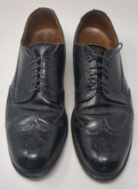 Alden Black Leather Oxford Wingtip 645 Brogue mens US size9.5 A/C USA Made - $118.79