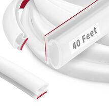 40 Ft Rubber Weather Stripping Door Seal Strip Self-Adhesive Backing D-S... - $364.97 MXN