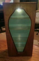 Vintage Coffin Curio Cabinet Custom Made Trinket Wood Shelf Nick Knacks - £71.71 GBP