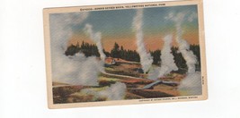 Norris Geyser Basin Unposted Vintage Linen Postcard Yellowstone National Park - £11.91 GBP