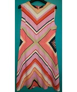 Maggy London size 10 Dress Sleeveless Pink Striped Colorful Knee Length  - $32.91 CAD
